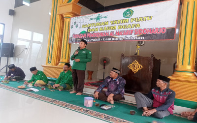 PCNU Tanjungselor Bersama YP Al-Maarif Sidoharjo Way Panji Gelar Kegiatan Santunan Anak Yatim